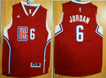 Maillot De Basket Los Angeles Clippers DeAndre Jordan 6 Tissus Sportif Fans Edition New Pattern Rouge